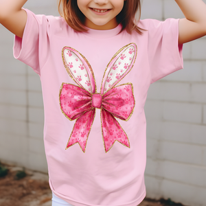 Paws Bunny Ears Bow T-Shirt & Sweatshirts - YOUTH & ADULT SIZES - ALL COLORS