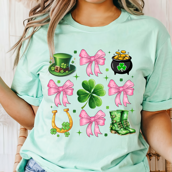 St. Patrick Coquette Bella Canvas S/S T-Shirt - YOUTH & ADULT SIZES - ALL COLORS