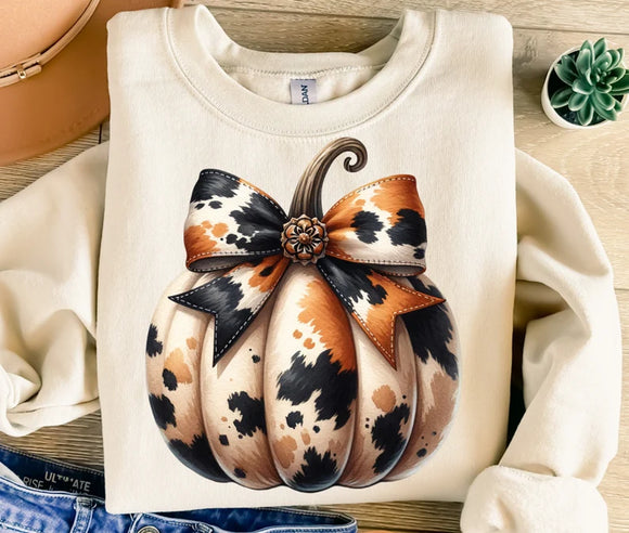 Sand Cowhide Pumpkin Sweatshirt