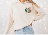 Front + Back Fall Floral Pumpkins Lightweight Hoodie