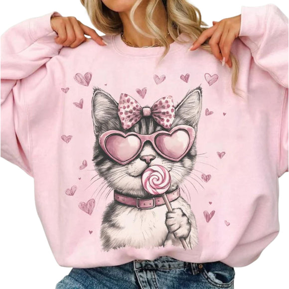 CAT Grey S/S T-Shirts & Sweatshirts - YOUTH & ADULT SIZES - LIGHT PINK & HOT PINK