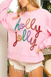 2024 Holly Jolly Adult Pullover - PINK