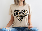 Leopard Heart S/S T-Shirts & Sweatshirts - YOUTH & ADULT SIZES